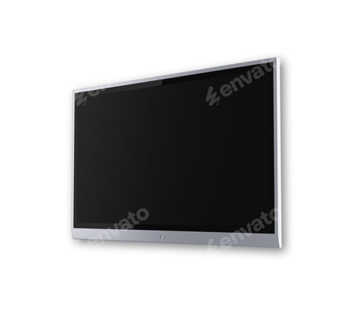Preview: Wide Screen Tv On A White Background