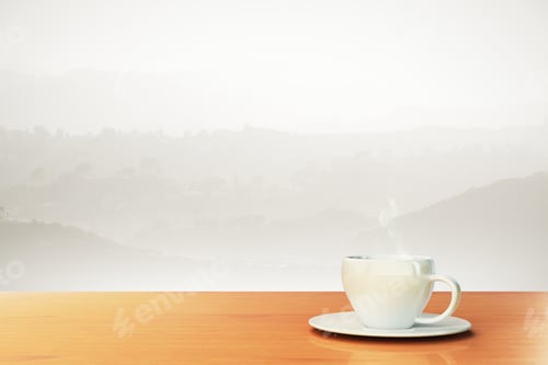 Preview: Beautiful Background With Coffee Cup And Place For Your Text