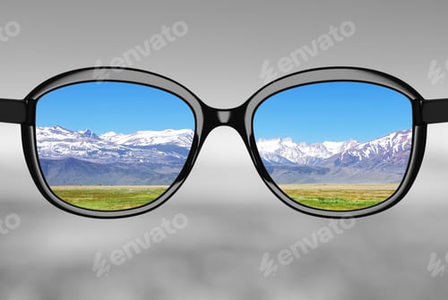 Preview: Black Glasses Looking To Nature
