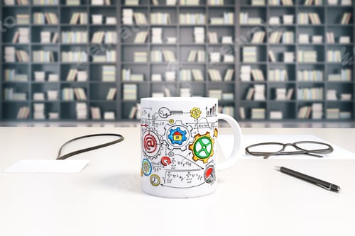 Preview: Creative Business Ideas Concept with Mug in Office