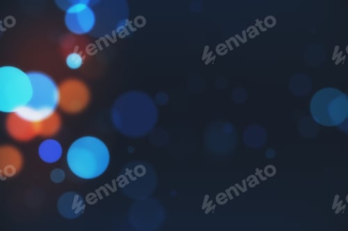 Preview: Creative Bokeh Circles On Dark Backdrop. Celebratioin Concept