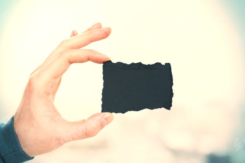 Preview: Hand Holding Business Card On Yellow Background. Mock Up