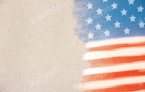 Preview: American Flag Background. Stroke Style