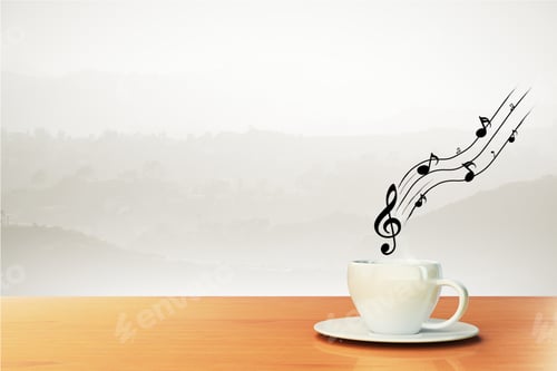 Preview: Cup Of Coffee And Musical Notes, Concept