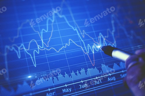 Preview: Hand Drawing Financial Chart. Trading And Investing Concept