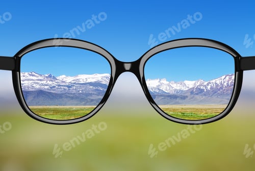 Preview: Black Glasses Looking To Nature