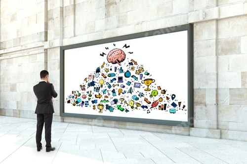 Preview: Leadership And Seminar Concept. Abstract Image Of Businessman With Creative Business Sketch