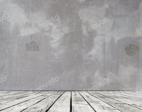 Preview: Gray Concrete Wall and Distressed Wooden Floor