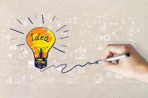 Preview: Hand Drawing Creative Lamp Sketch. Idea And Innovation Concept