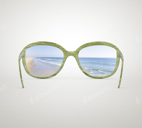 Preview: Black Glasses Looking To Ocean
