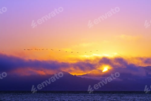 Preview: Beautiful Sunset Sky Over The Ocean
