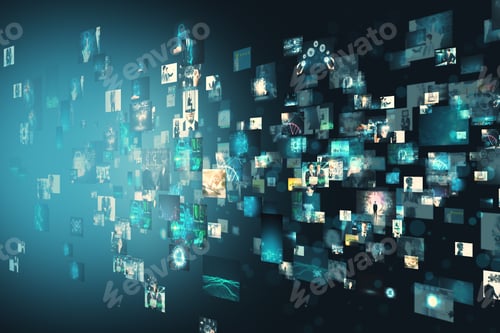 Preview: Creative Digital Image Gallery. Media And Communication Concept