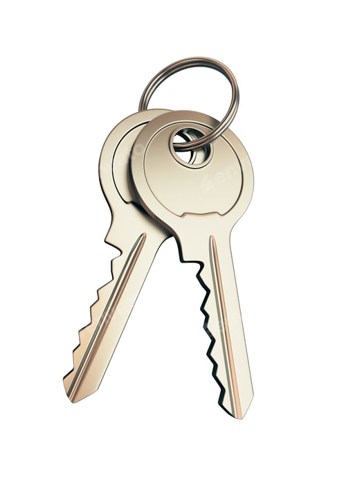 Preview: Keys Isplated On White Background