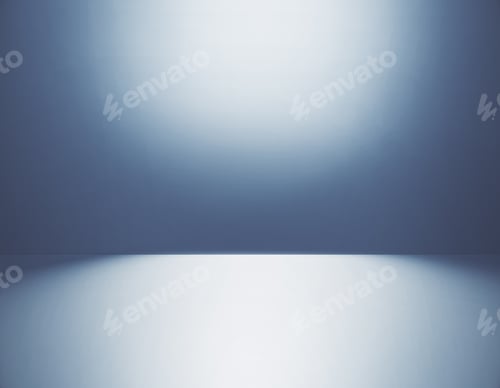 Preview: Abstract Blue Gradient Interior With Empty Wall