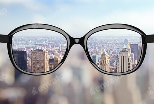 Preview: Black Glasses Looking To Modern City