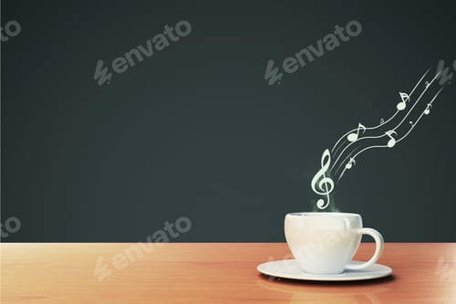 Preview: Cup Of Coffee And Musical Notes, Concept