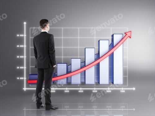 Preview: Businessman In Suit Looking On Chart