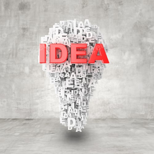 Preview: Business Concept Made With Words 3D A Lamp