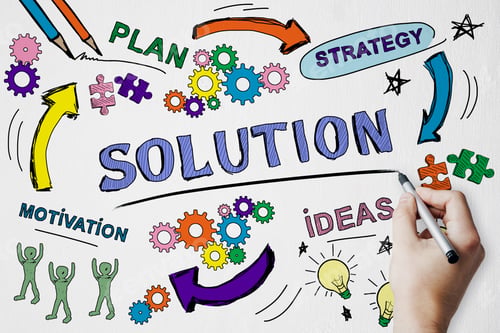 Preview: Success, Solution And Marketing Concept With Creative Hand Drawn Business Sketch And Man Hand With