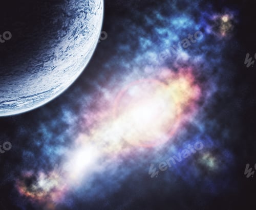 Preview: Creative Moon In Space Backdrop