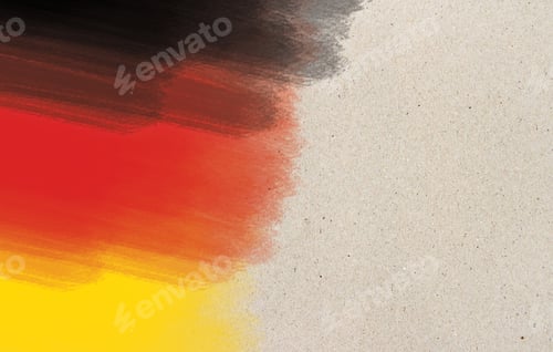 Preview: Creative Paint-Brush Stokes. German Flag On Light Background