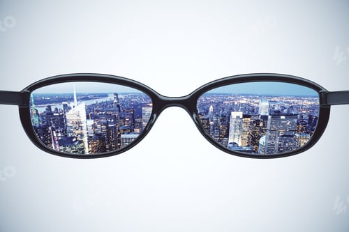 Preview: Vision Concept With Eyeglasses And Night City View