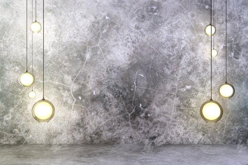 Preview: Lightbulbs With Concrete Wall And Floor
