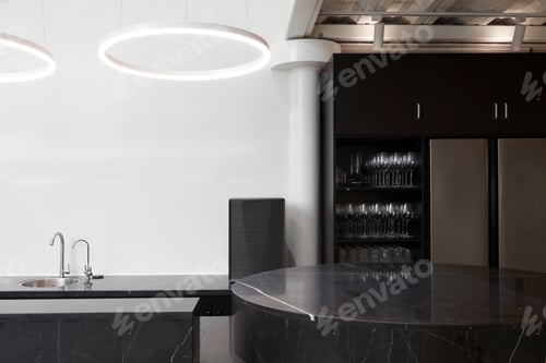 Preview: Modern Comprehensive Office Interior, Bar Leisure Area