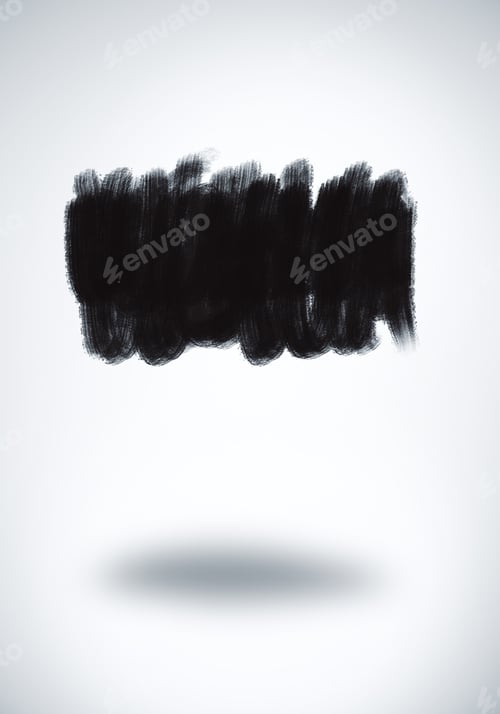 Preview: Abstract Rectangular Scribble With Shadow On White Background