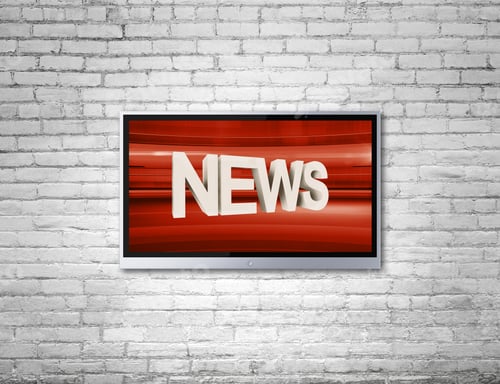 Preview: Wide Screen Tv On Wall With News