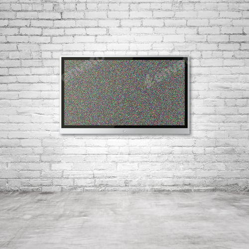 Preview: Wide Screen Tv On Brick Wall In Room