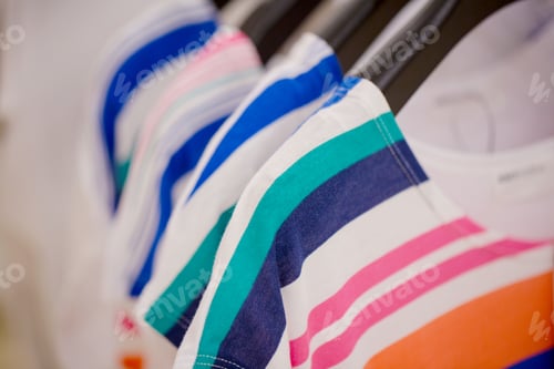 Preview: Fashion Clothing On Hangers At The Shop