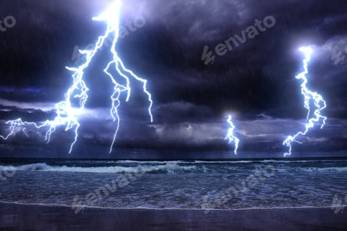 Preview: Storm On The Sea With Lightnings