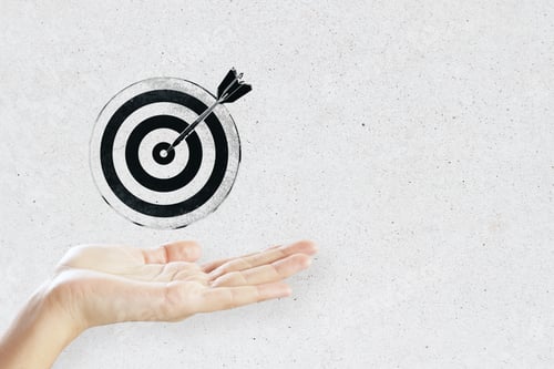 Preview: Bullseye Is A Target Of Business. Challenge In Business Marketing Concept.