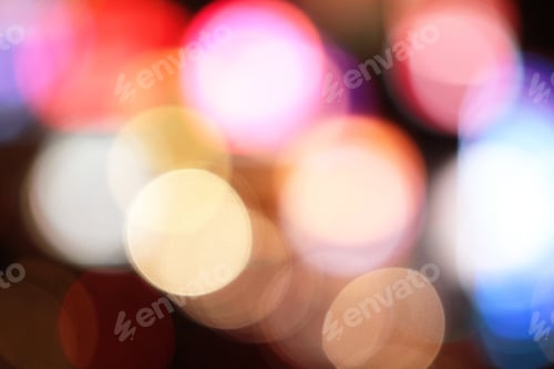 Preview: Color Tone Blur Bokeh Light. Defocused Background.