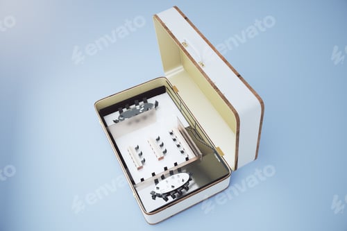 Preview: Mobile Office Concept With Conference Room In Suitcase