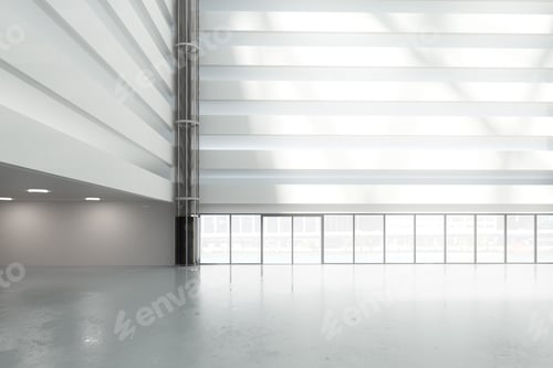 Preview: Large, Bright Hall In The Business Center 3D Render