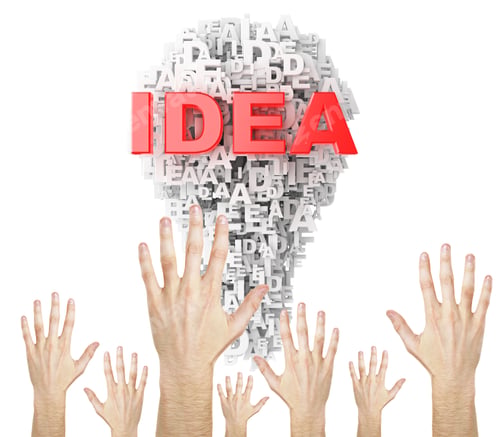 Preview: Idea Concept Made With Words In Form Lamp
