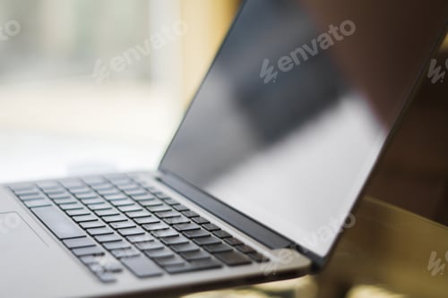 Preview: Laptop On A Table At Home, Shallow Depth Of Field