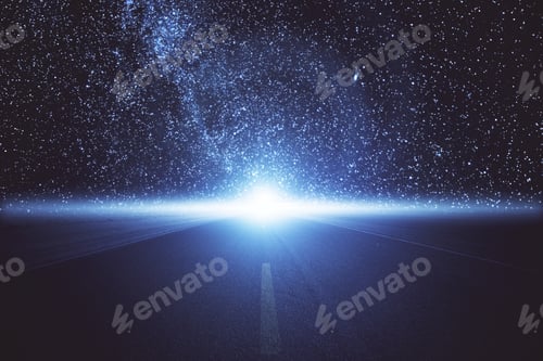 Preview: Abstract Space Road. Creativity Concept