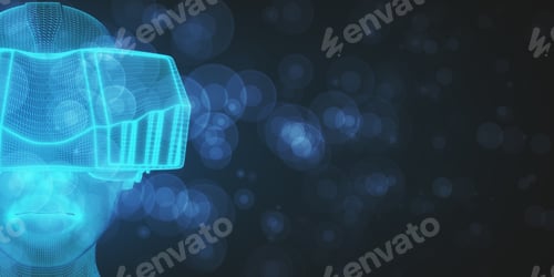 Preview: Vr And Innovation Concept. Abstract Virtual Reality Glasses On Blurry Background. 3D Rendering