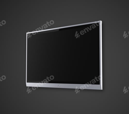 Preview: Wide Screen Tv On A Gray Background