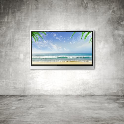 Preview: Wide Screen Tv With Ocean Background Concept