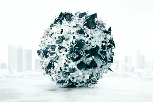 Preview: Big Heap Of Office Stuff At Megalopolis City Background