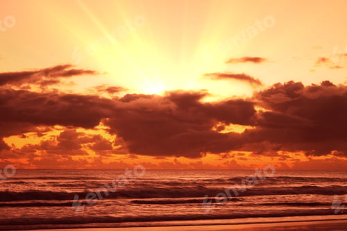 Preview: Sunset Clouds Over Ocean