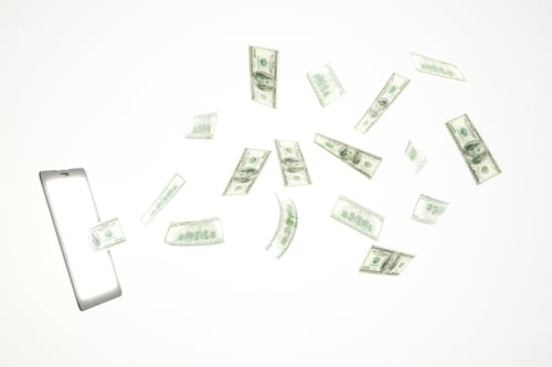 Preview: Money Fly Out Of Digital Tablet, Online Money Concept