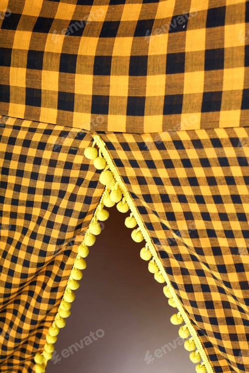 Preview: Cute Hand Made Tents Isolated On White Background,Closeup