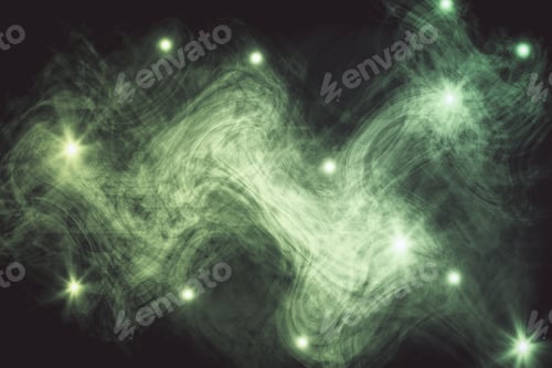 Preview: Green Smoke With Shiny Spots Background