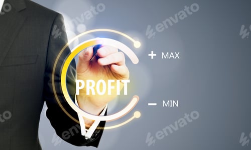Preview: Close Up Of Businessman Hand Using Digital Button Touchscreen On Blurry Background. Finance And