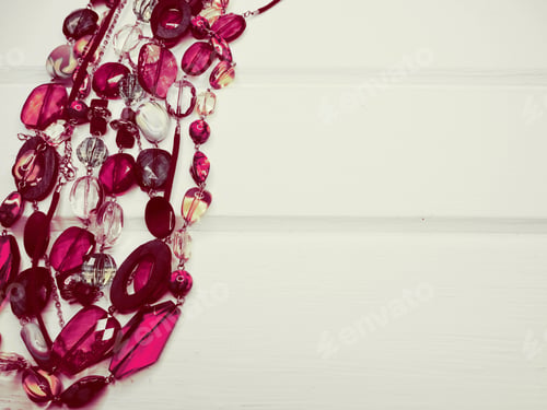 Preview: Jewelry Beads With Bright Colorful Crystals Luxury Fashion Accessory Background